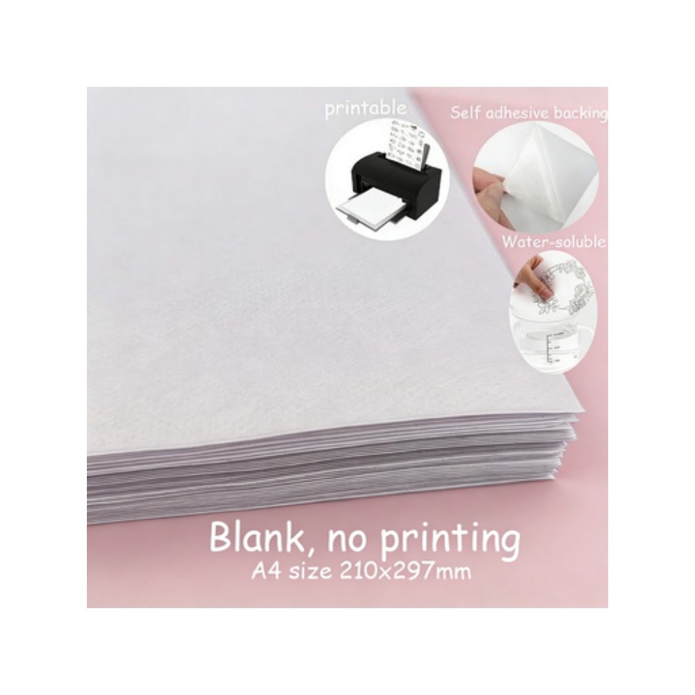 Embroidery Stabilizer Backing - 5 feuilles A4 autocollantes imprimables personnalisées,