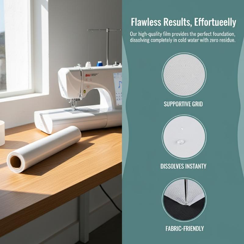 Embroidery Stabilizer Backing - Film de stabilisation pour broderie soluble