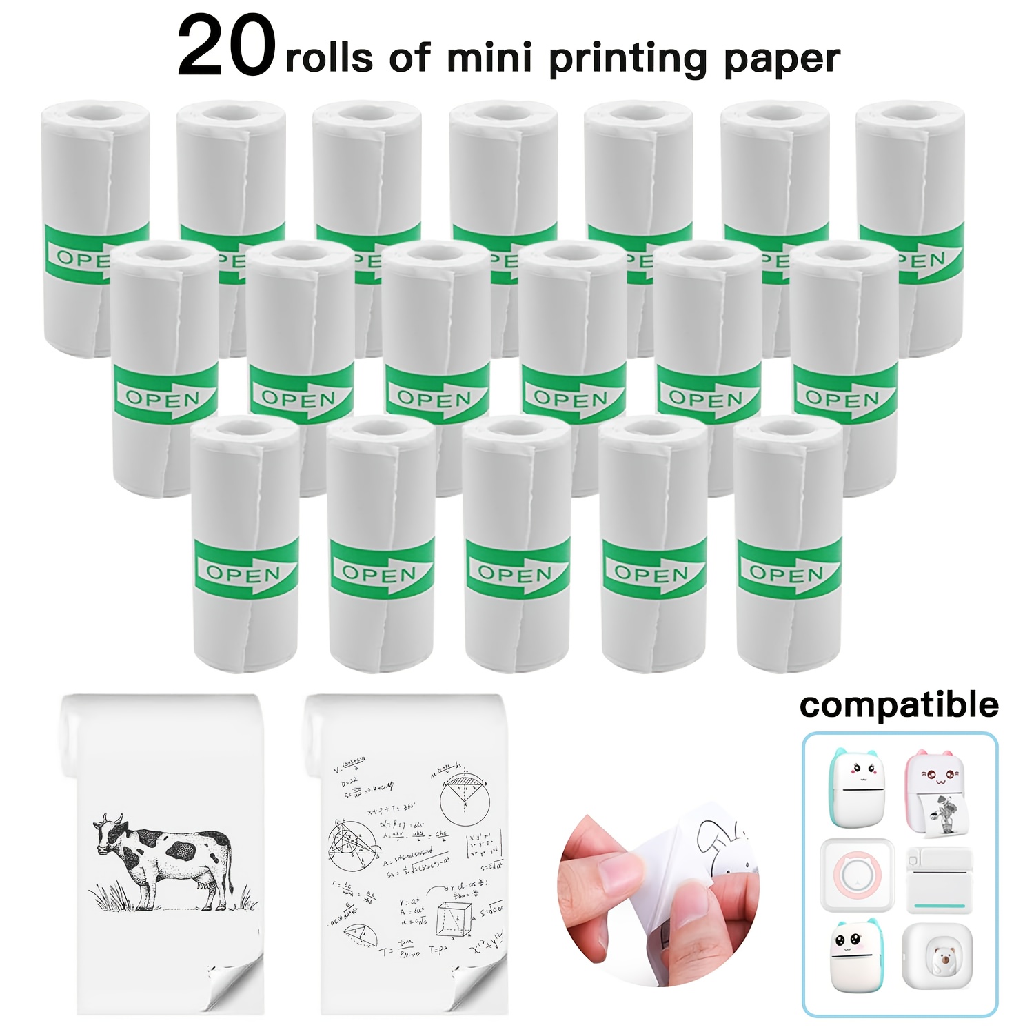 Heat Transfer Vinyl Roll - 5-10-20 rouleaux de Mini papier d'impression,