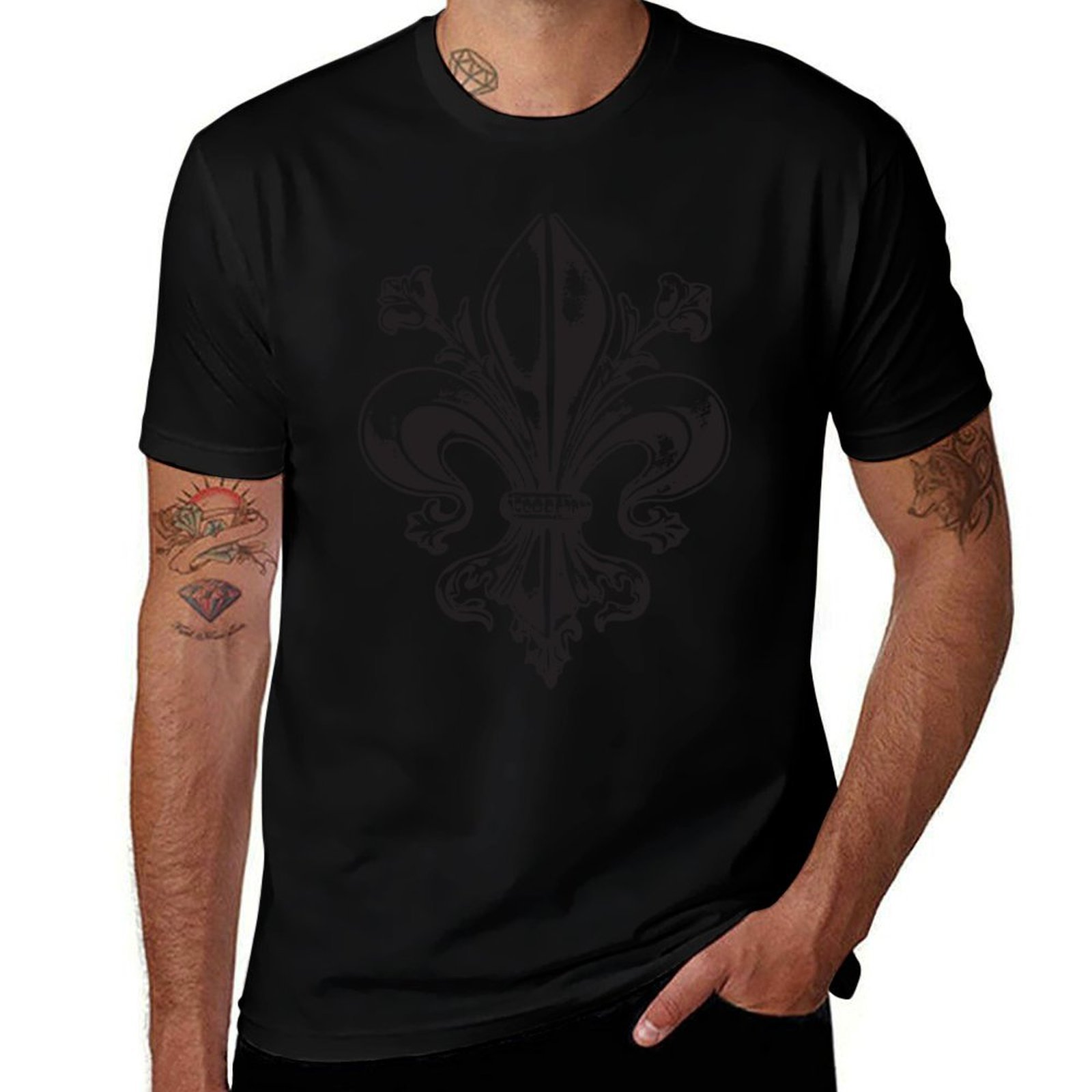 Printing Qc - T-shirt style médiéval Seigneur, fleur de
