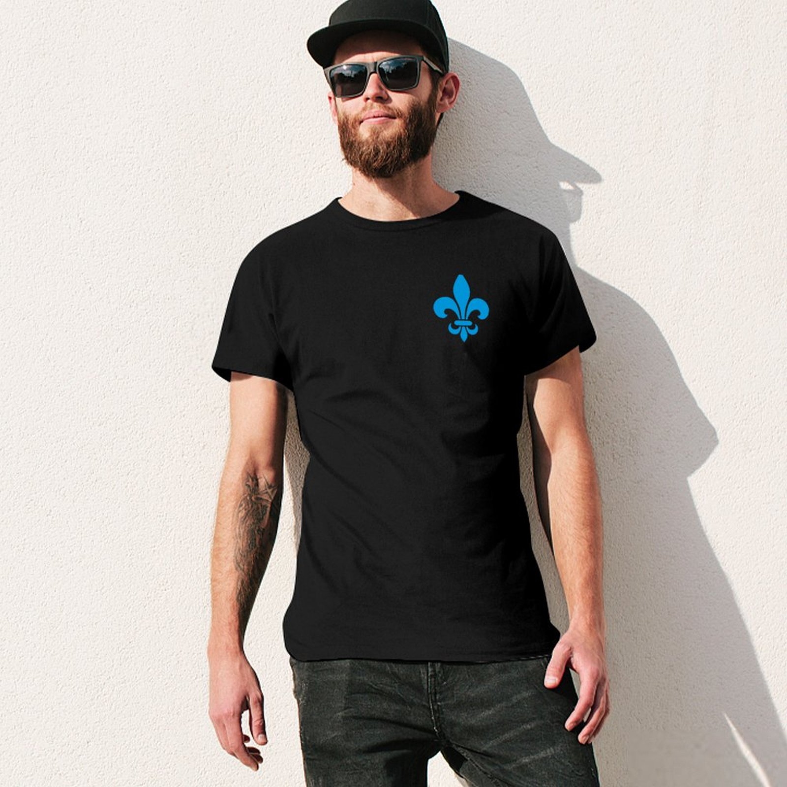 T-shirt style moderne bleu fle - Printing Qc avis et prix