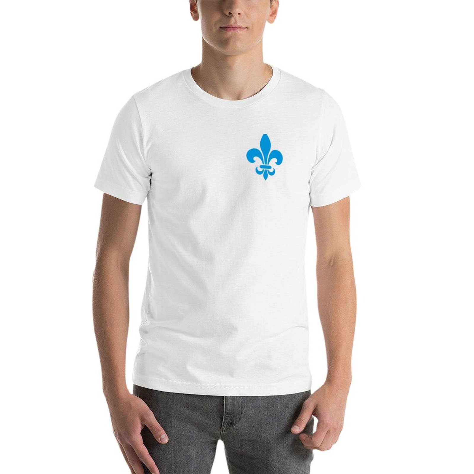 T-shirt bleu fleur de lys du Q - Printing Qc avis et prix