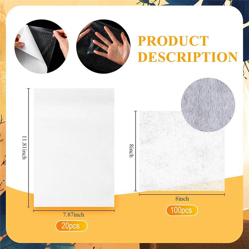 [ABFI!】 20 feuilles adhésives  - Embroidery Stabilizer Backing avis et prix