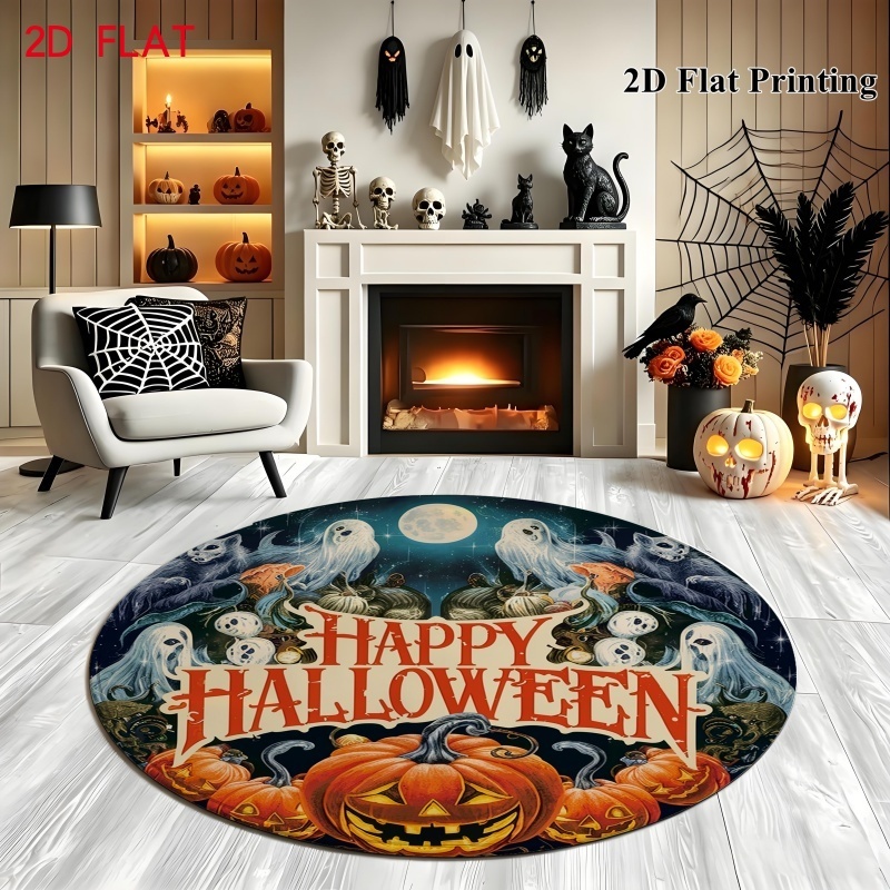Tapis rond d'Halloween avec mo - Commercial Printing House avis et prix